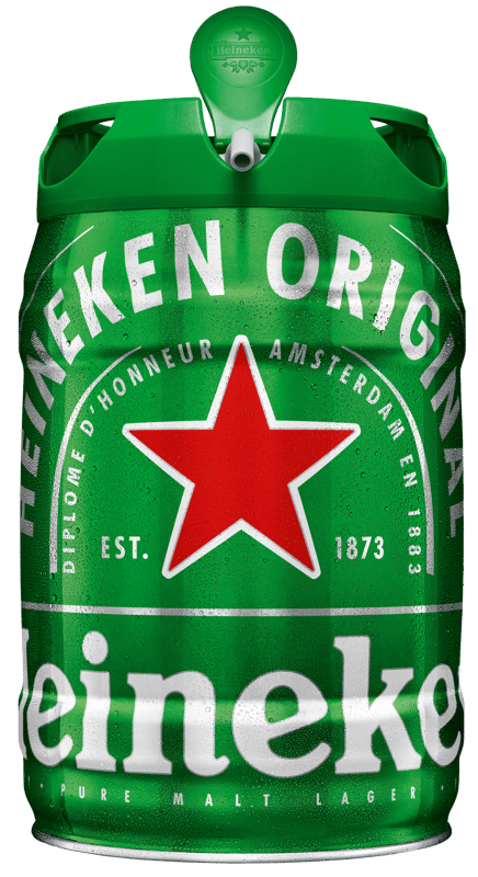 Heineken beer light lager barrel