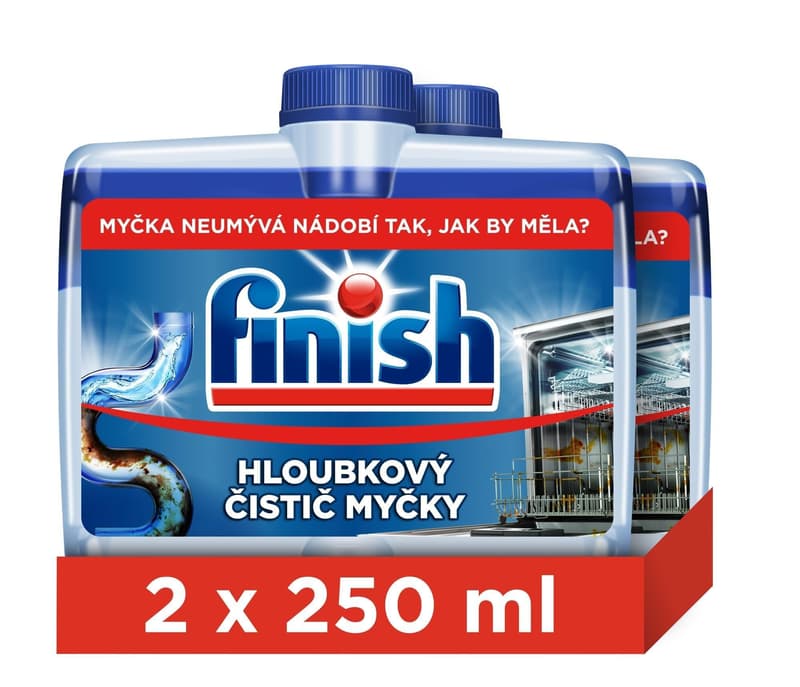 Finish Regular čistič myčky 2×250 ml