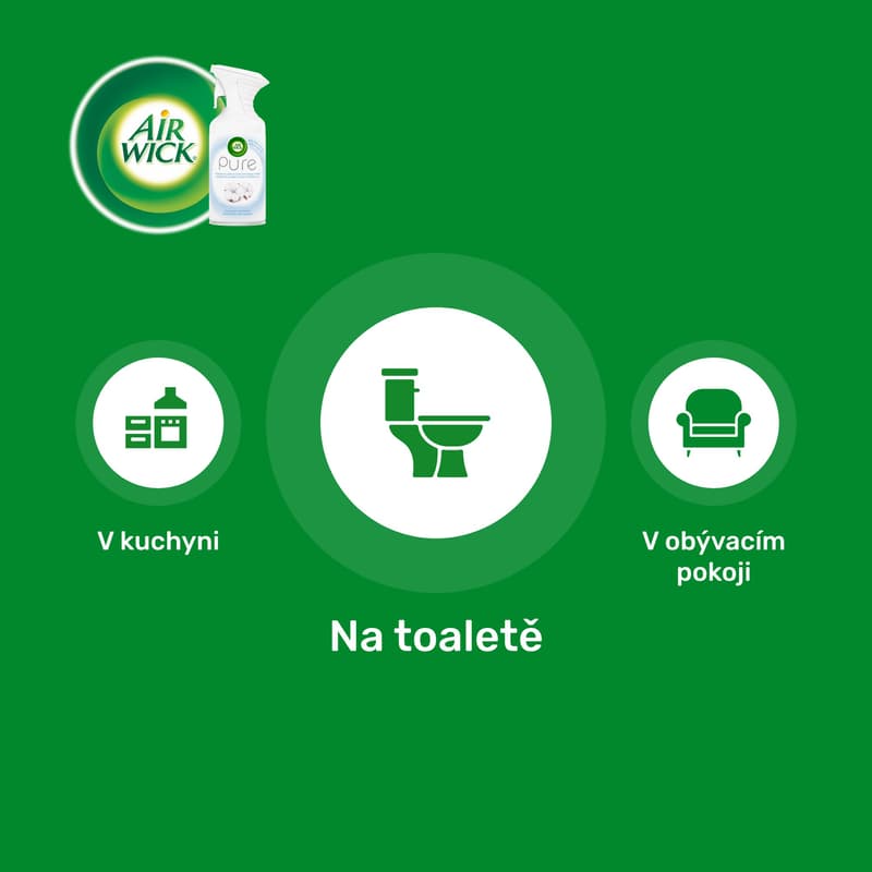 Air Wick Active Fresh osvěžovač vzduchu ve spreji – pure jemná bavlna