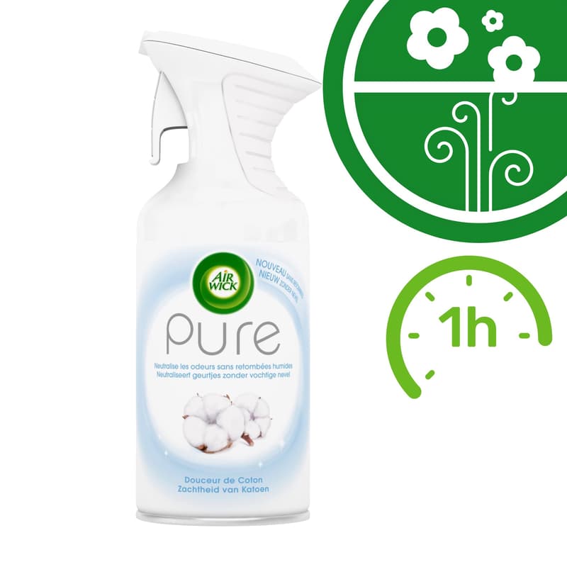 Air Wick Active Fresh osvěžovač vzduchu ve spreji – pure jemná bavlna