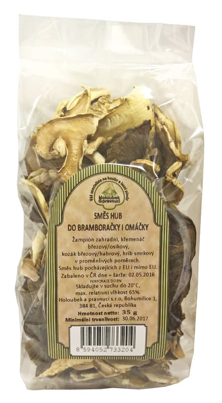 Mix of dried mushrooms "In sauce and potato pancake"