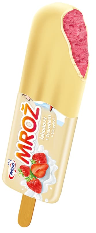 Mrož Strawberry in white icing