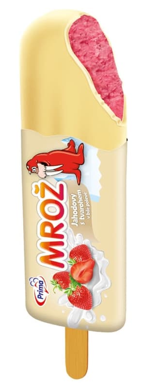 Mrož Strawberry in white icing
