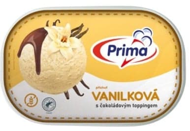Prima vanička - Vanilla with chocolate topping