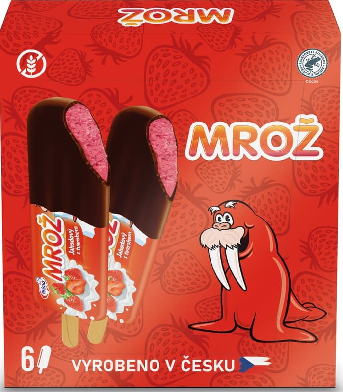 Mrož jahodový s tvarohem multipack (6×45 ml)