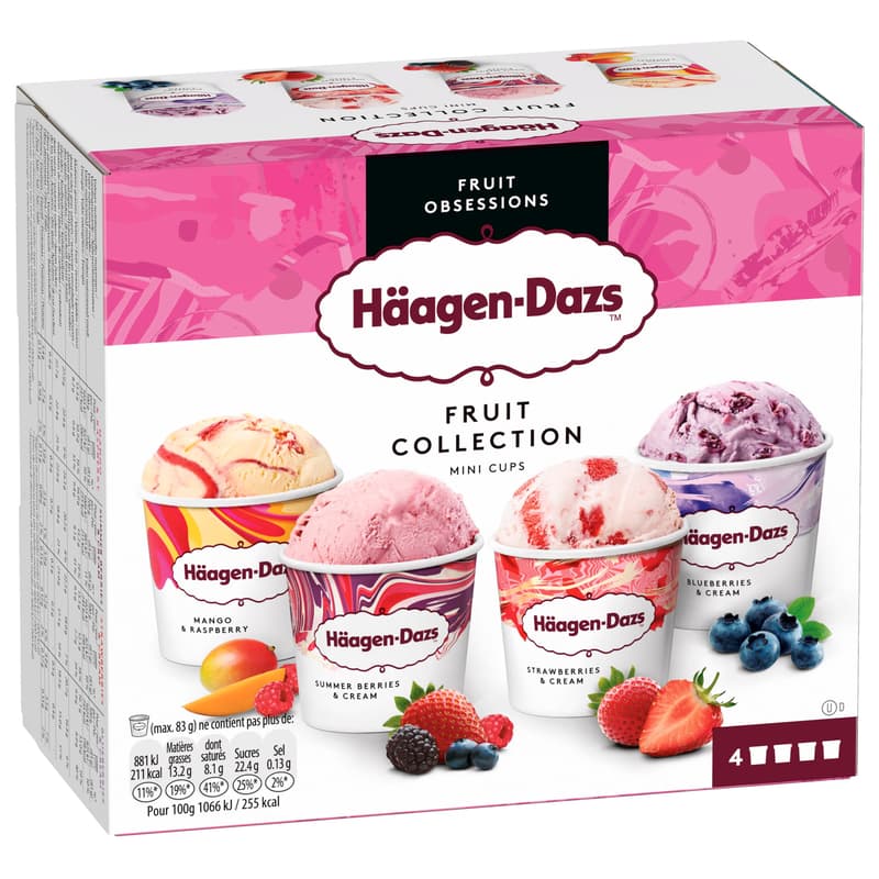 Häagen-Dazs Fruit Collect New Combi multipack 4x95ml