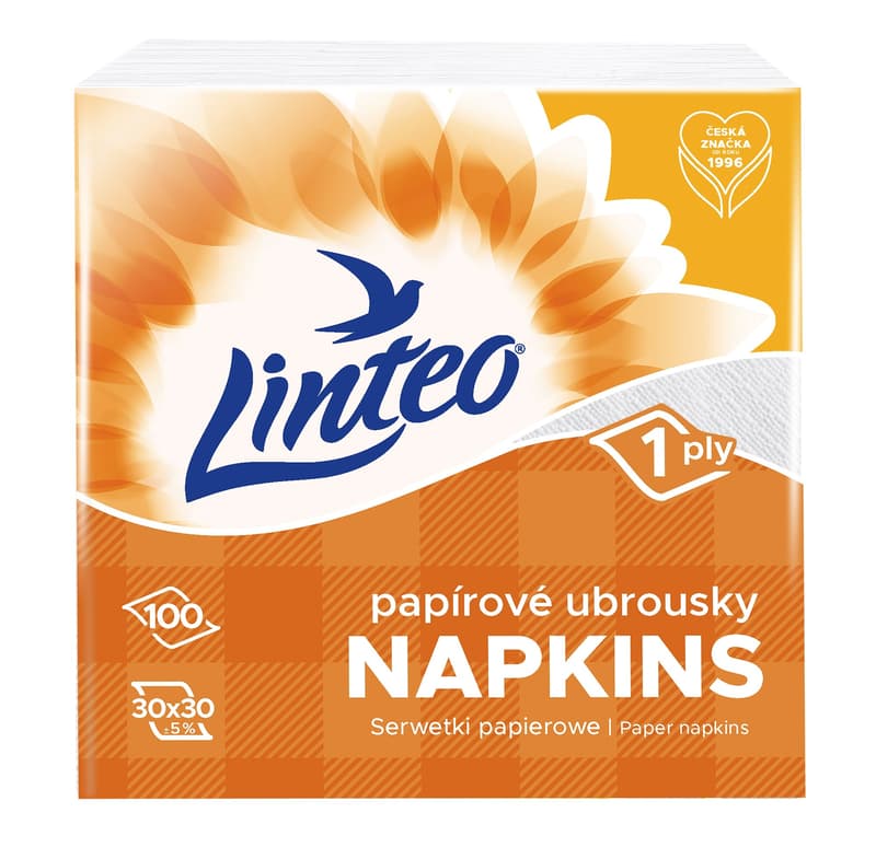 Linteo Paper napkins 30x30cm, white, 1 ply