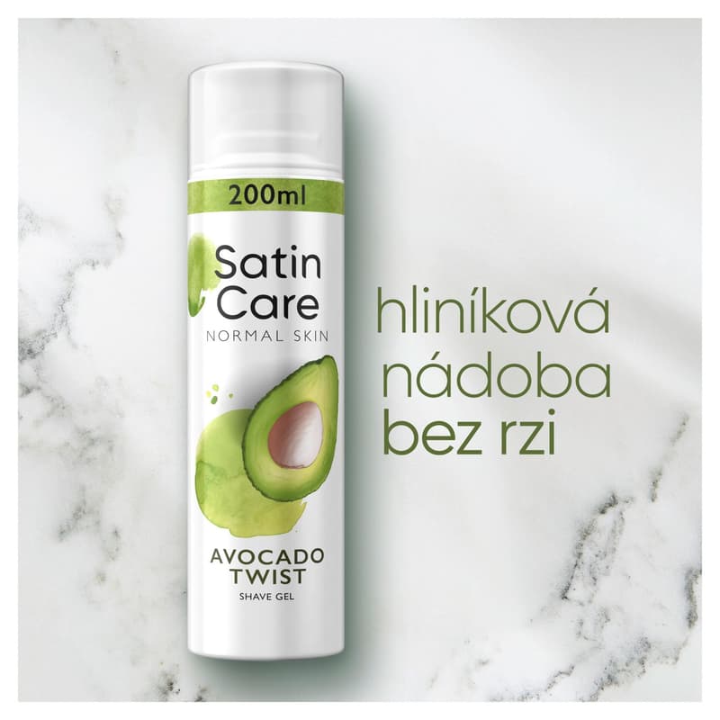 Gillette Satin Care Avocado Twist Shaving Gel