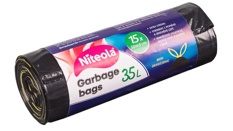 Niteola Solid retractable plastic garbage bags 35 l
