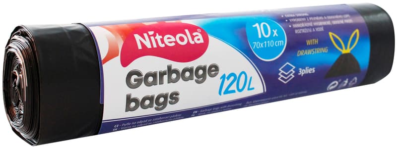 Niteola Solid retractable plastic garbage bags 120 l