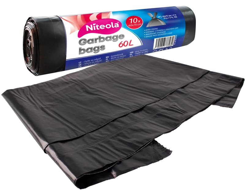 Niteola Solid plastic garbage bags 60 l