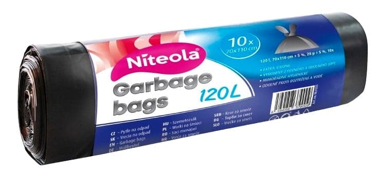 Niteola Solid plastic garbage bags 120 l