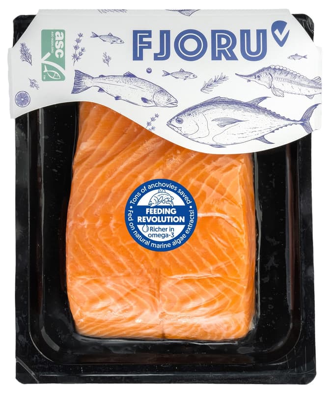 Salmon fillet with skin without bone duo-pack
