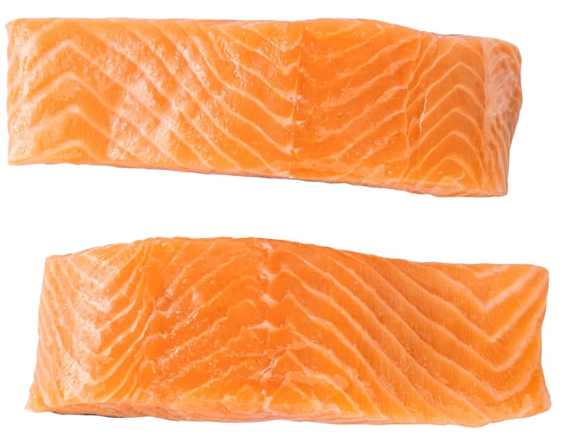 Salmon fillet with skin without bone duo-pack