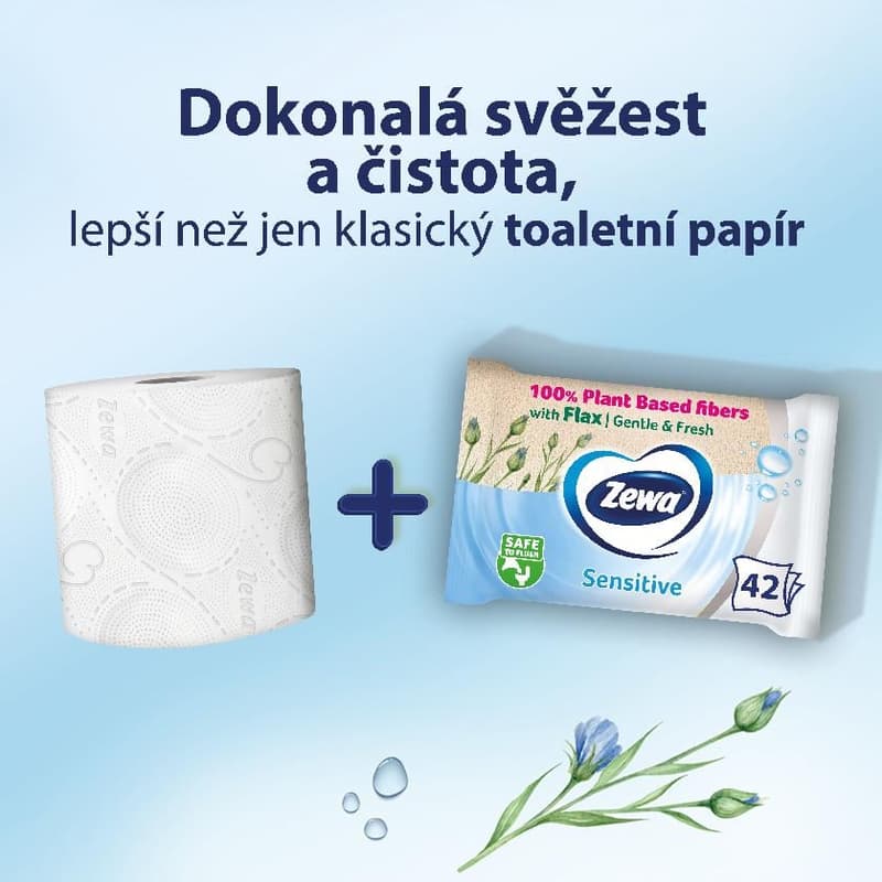 Zewa Sensitive vlhčený toaletní papír
