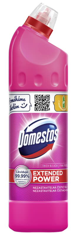Domestos Pink liquid toilet disinfectant and cleaning agent
