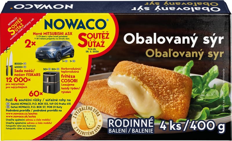 Nowaco Cheese Breaded Pre-Fried - Family packaging