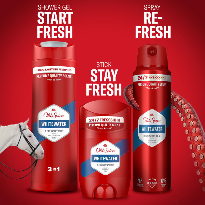Old Spice Whitewater sprchový gel pro muže 3v1 se svěží vůní