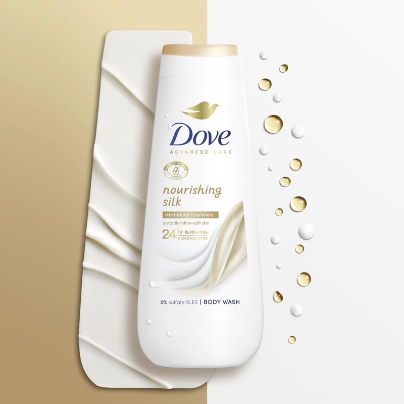 Dove Advanced Care Nourishing Silk shower gel