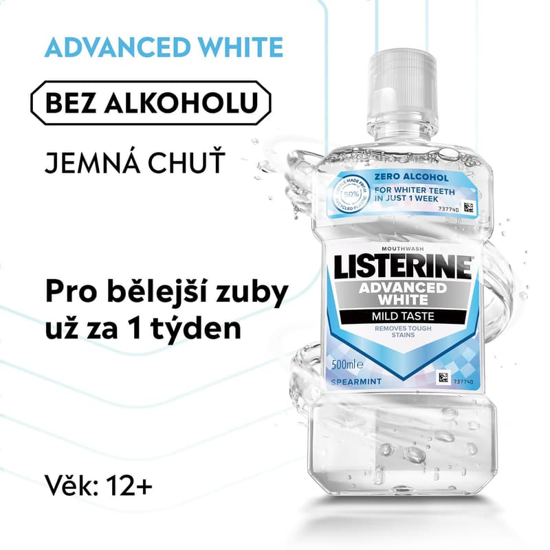 Listerine Advanced White Mild Taste Ústní voda