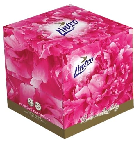 Linteo Premium papírové kapesníky 3vrstvé box