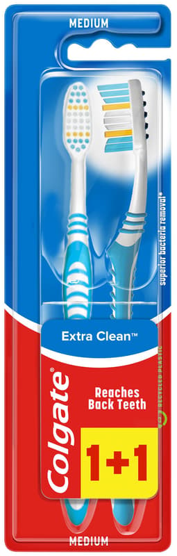 Colgate Extra clean medium toothbrush 2 pcs
