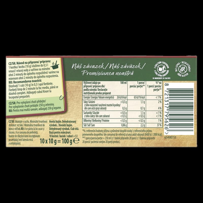 Knorr Bujón Hovězí 5l (10x10g)