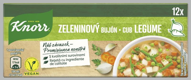 Knorr Bujón Zeleninový 6l (12x10g)