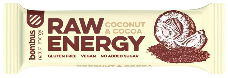 Bombus Raw energy cocoa & coconut bar