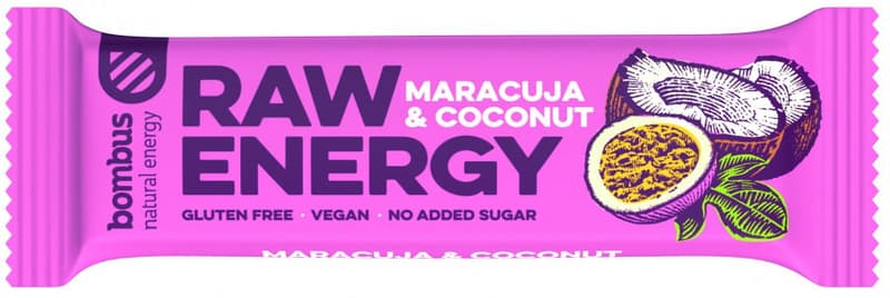 Bombus Raw energy maracuja & coconut bar