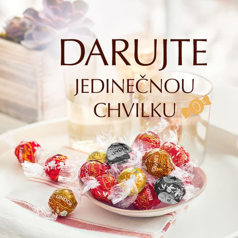 Lindt Bonboniéra LINDOR čokoládové pralinky směs zlatý mix