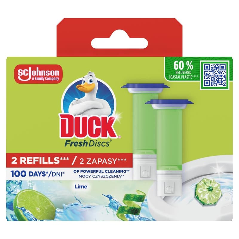 Duck Fresh Discs Toilet Cleaner Lime Refill 2 x 36ml