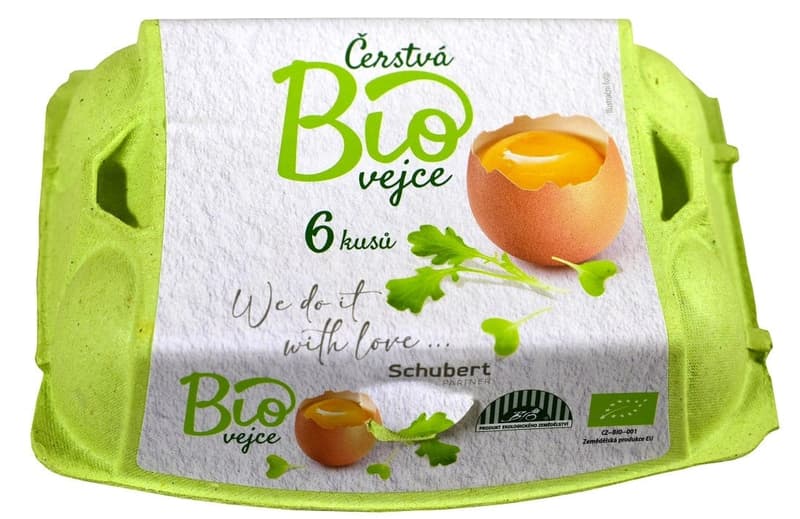 Schubert BIO Natur egg M 6pcs