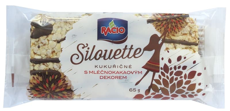 Racio Silouette kukuřičné chlebíčky s mléčnokakaovým dekorem