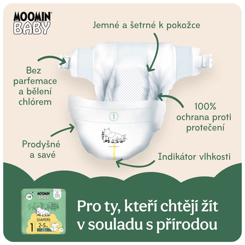 Muumi Baby ECO Disposable diapers newborn 1 (2-5 kg)