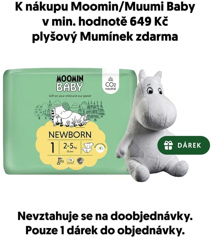Moomin Baby EKO Jednorázové plenky newborn 1 (2–5 kg)