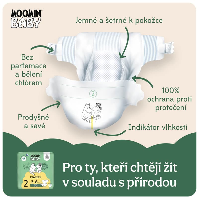 Muumi Baby ECO Disposable diapers mini 2 (3–6 kg)