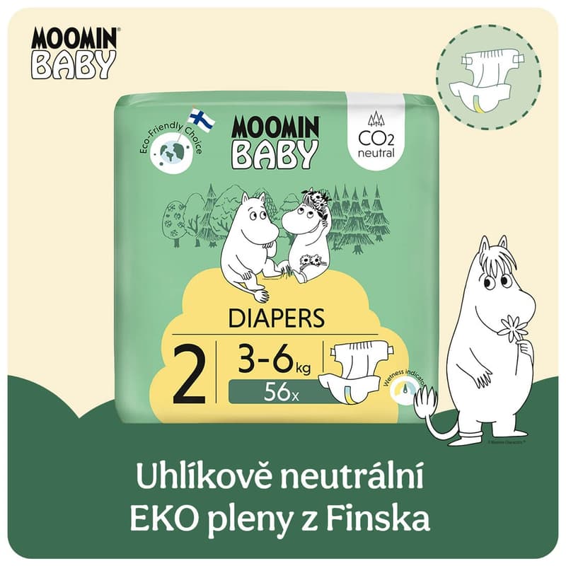 Muumi Baby ECO Disposable diapers mini 2 (3–6 kg)