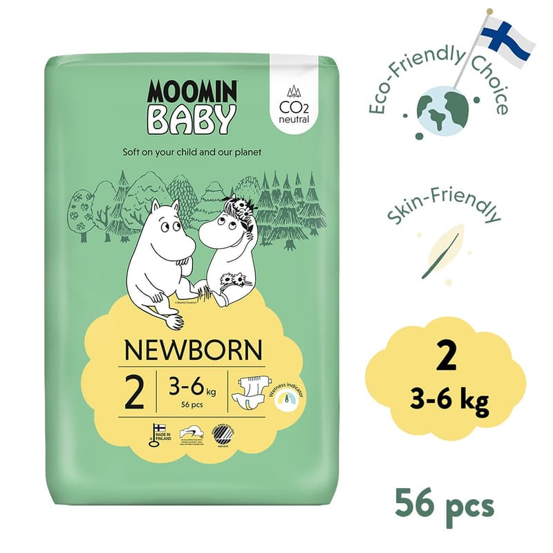 Muumi Baby ECO Disposable diapers mini 2 (3–6 kg)