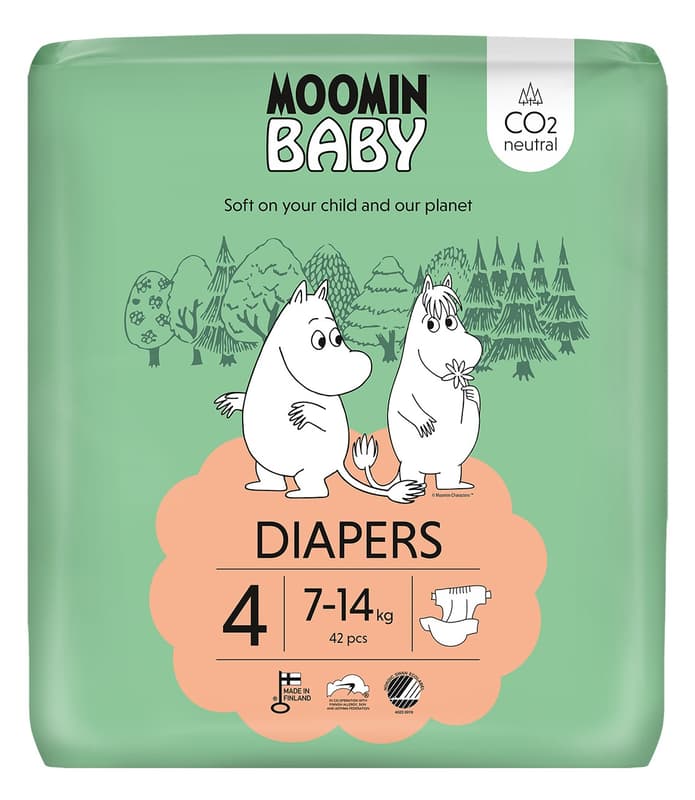 Muumi Baby ECO Disposable diapers maxi 4 (7–14 kg)