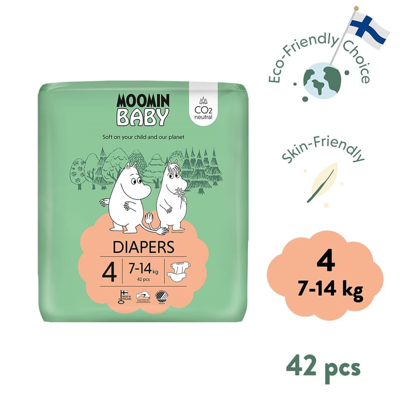 Muumi Baby ECO Disposable diapers maxi 4 (7–14 kg)