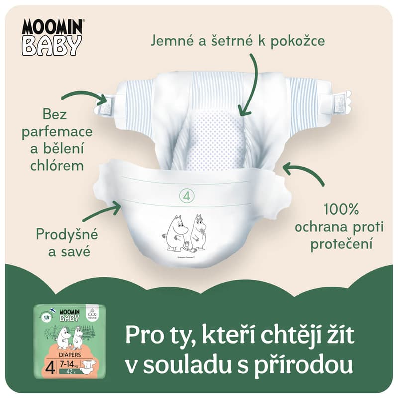 Muumi Baby ECO Disposable diapers maxi 4 (7–14 kg)