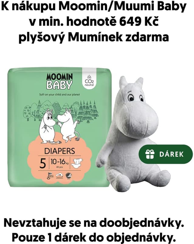 Muumi Baby ECO Disposable diapers maxi+ 5 (10–16 kg)