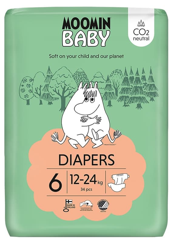 Muumi Baby ECO Disposable diapers junior 6 (12–24 kg)