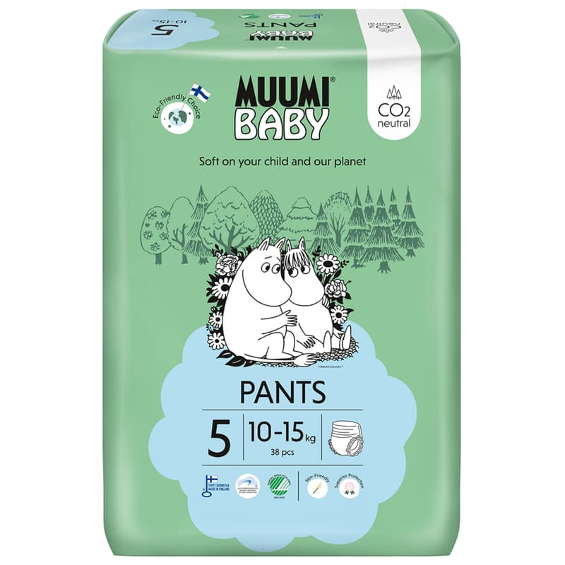 Muumi Baby ECO Diaper pants walkers maxi+ 5 (10–15 kg)