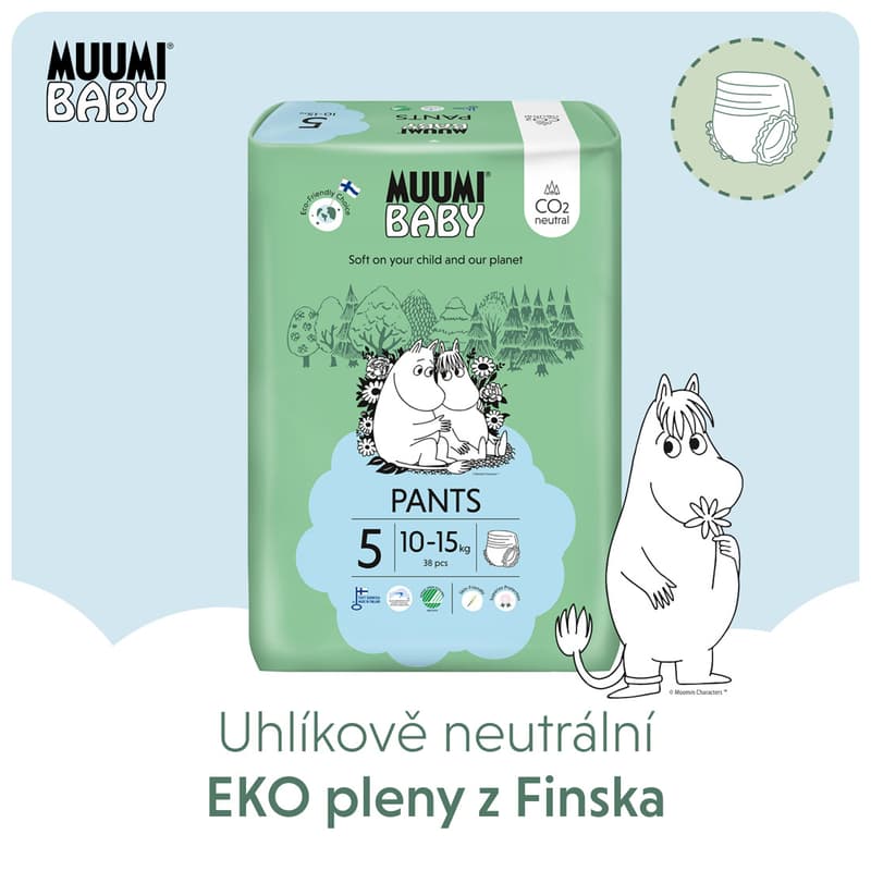 Muumi Baby ECO Diaper pants walkers maxi+ 5 (10–15 kg)