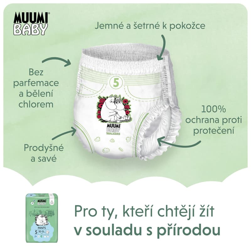 Muumi Baby ECO Diaper pants walkers maxi+ 5 (10–15 kg)