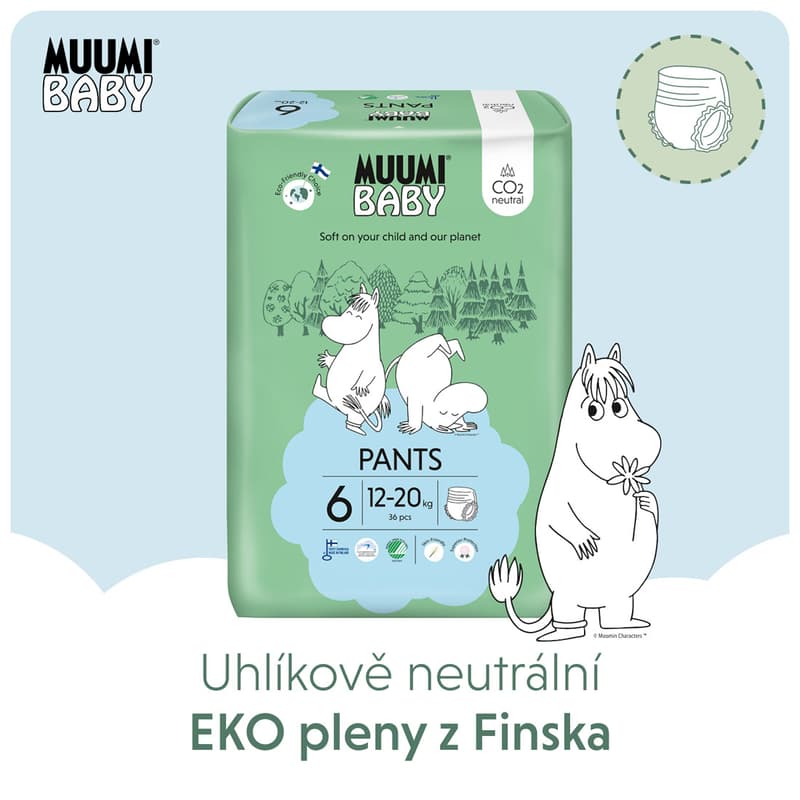 Muumi Baby ECO Diaper pants walkers junior 6 (12–20 kg)