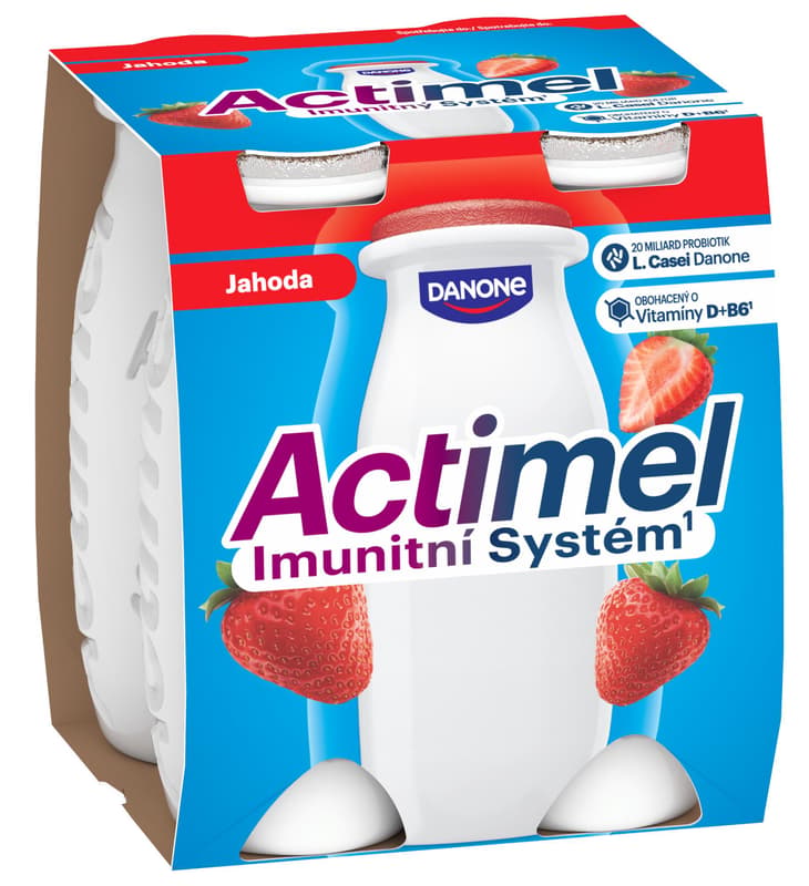 Actimel Probiotický nápoj jahoda 4×100 g
