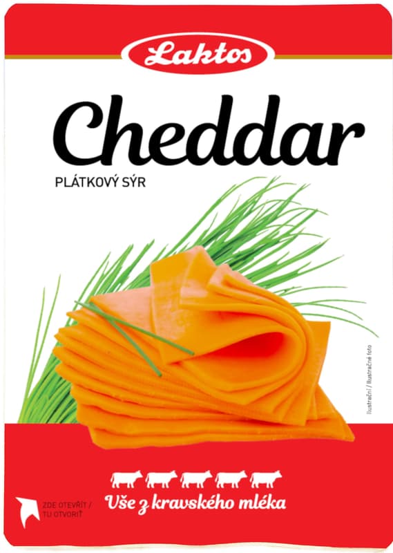 Laktos Cheddar slices 50%